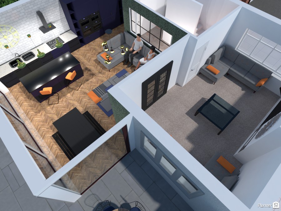 Kitchen family room and living room renovation #3837667 by Mark