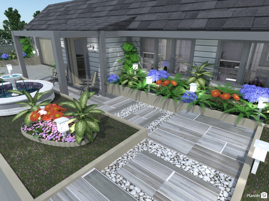 Family home landscape and front entrance #2352354 by Wilson