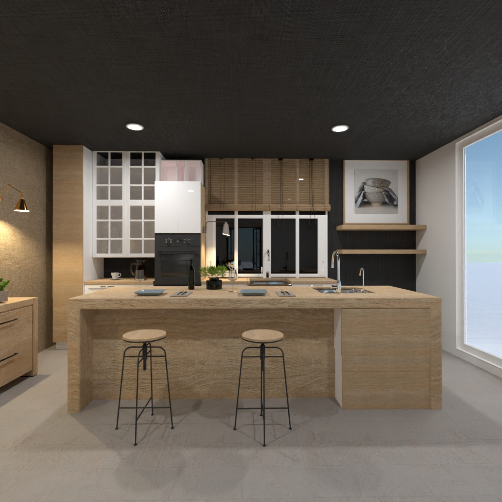 Brown and White Kitchen #11544916 by Editors Choice