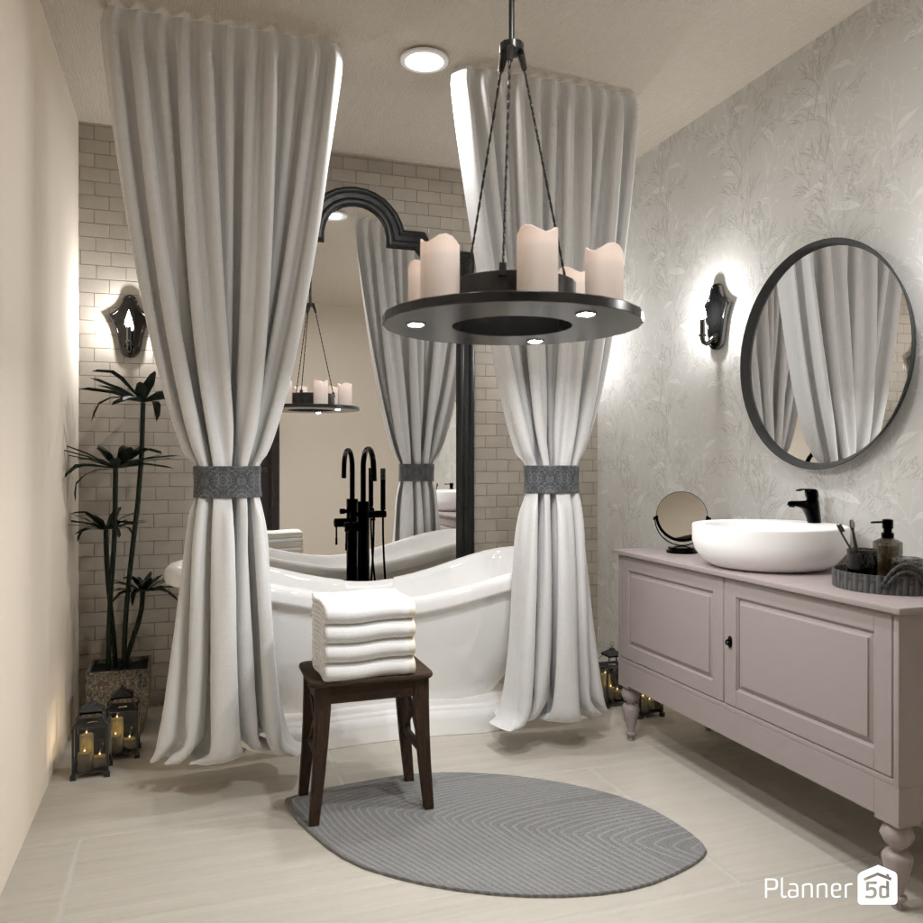 Bagno alla luce delle candele #19216836 by Editors Choice