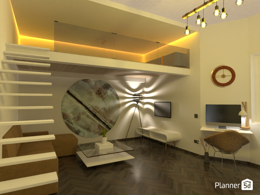 Loft bed in studio apartment #11997440 by Saverio