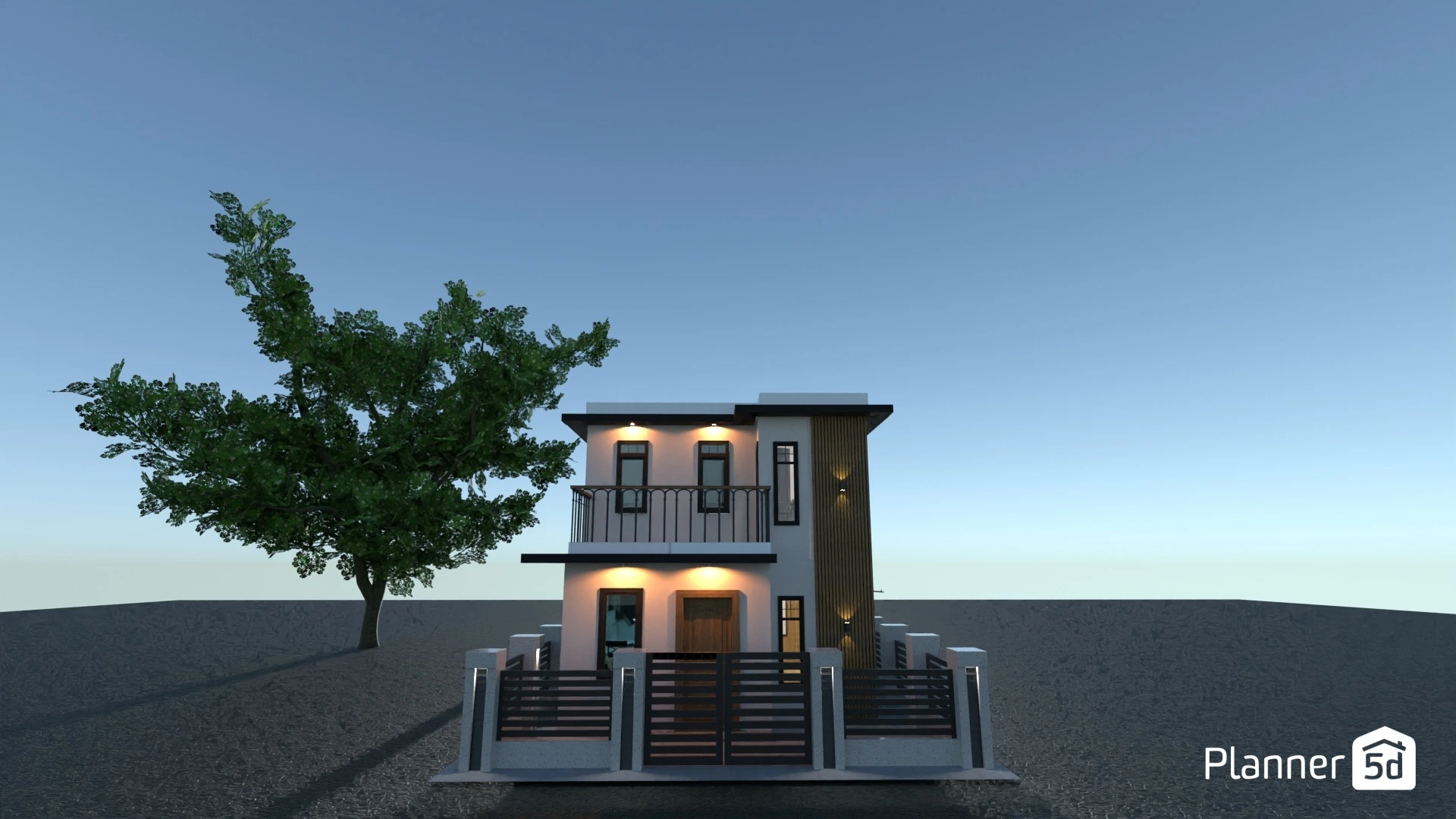 Modern Minimalist Two-Storey House #3150584 by Gabriela Archangel