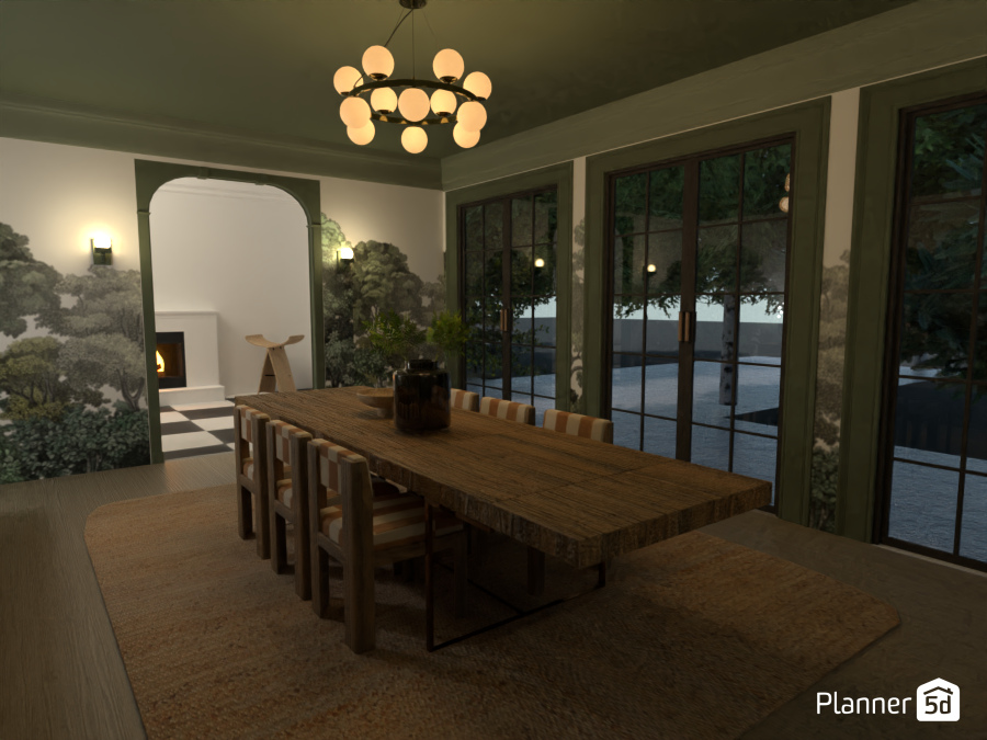 Upstate New York Large House Living Room #9122288 by Ana G