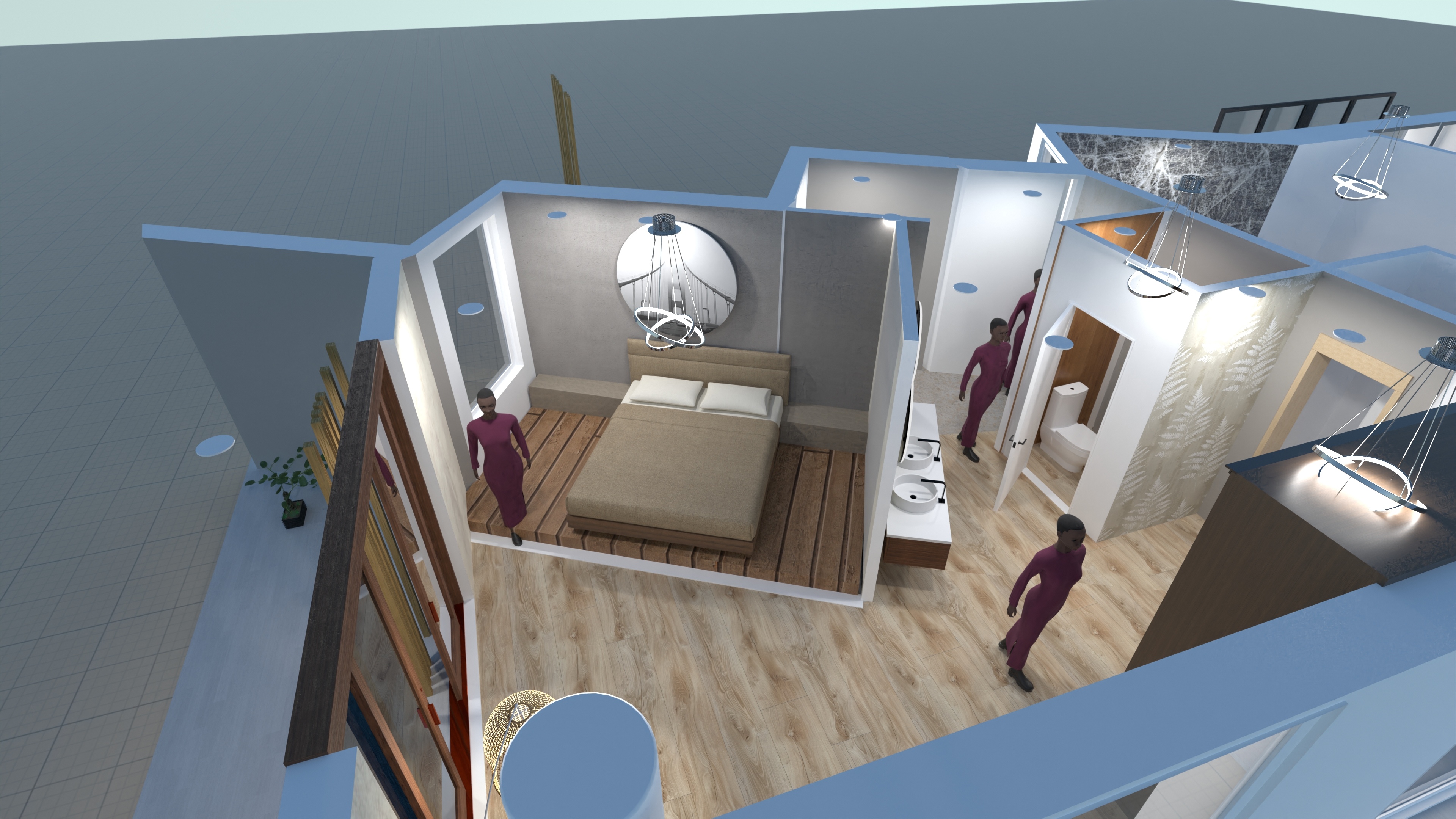 Masterbedroom schrege wand #24789612 by Celine