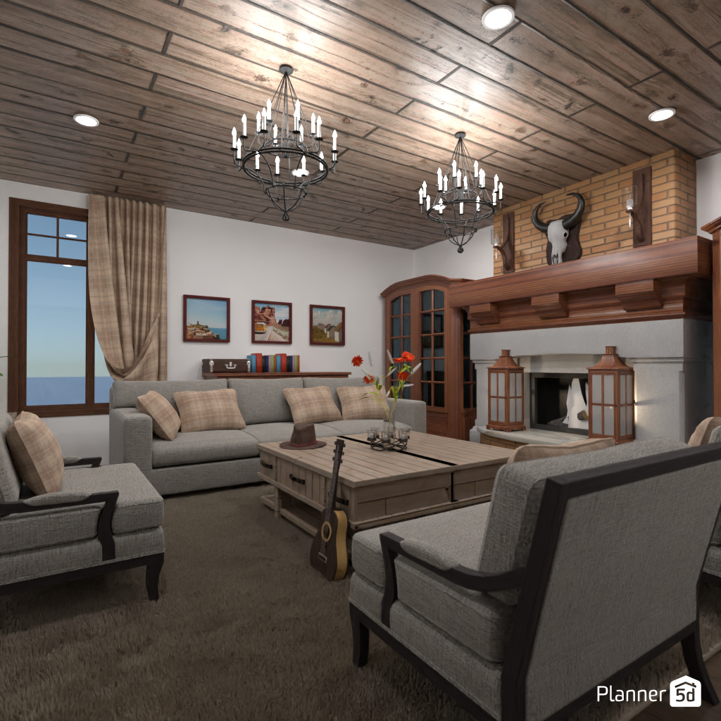 Sala de Estar Estilo Country #20116603 by Editors Choice