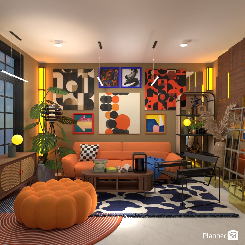 Orange sofa #3399512 by Editors Choice