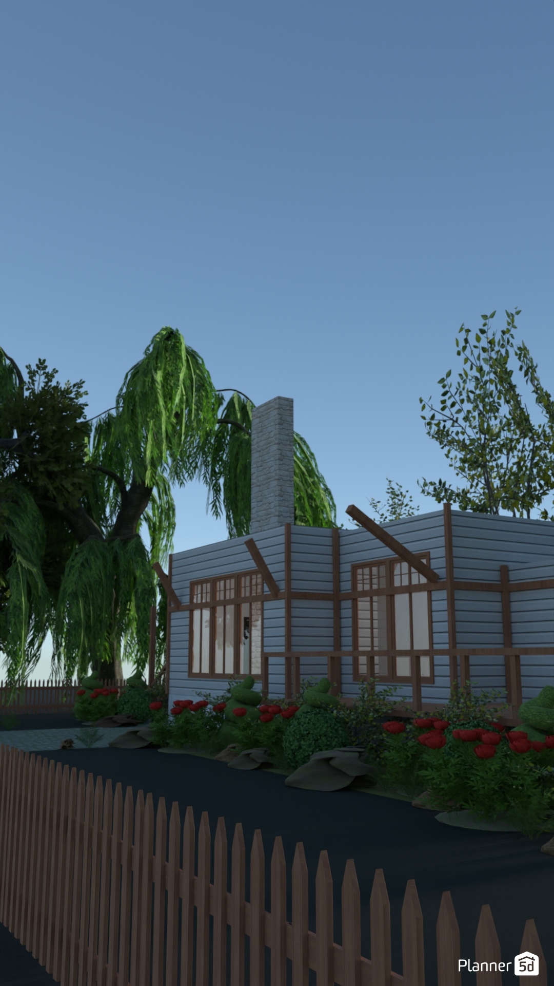 Wooden house with landscape #25916972 by User 176238444