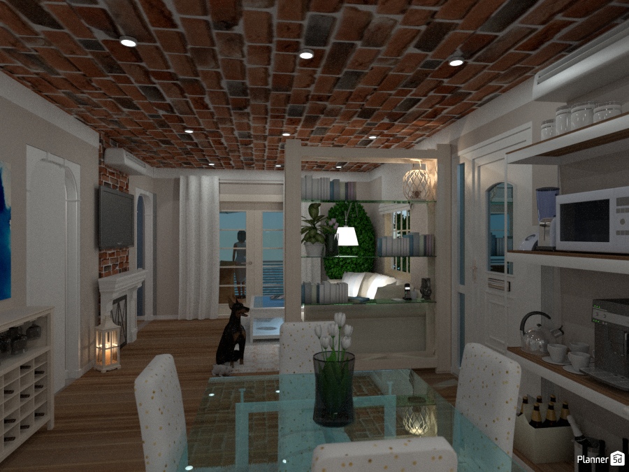 lodge near the lake - living room #1580624 by Chiara Meazza