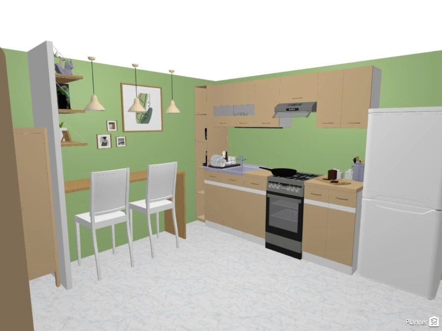Green Apartment #88007 by PinkDesigner