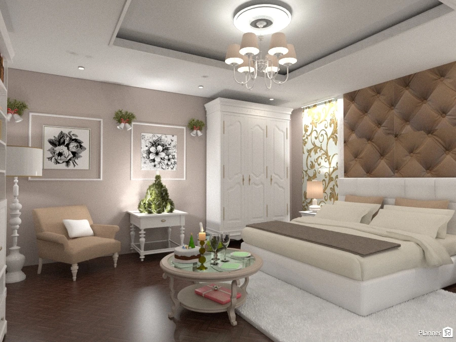 Проект спальни к новому году (зимний марафон) #67428 by Татьяна