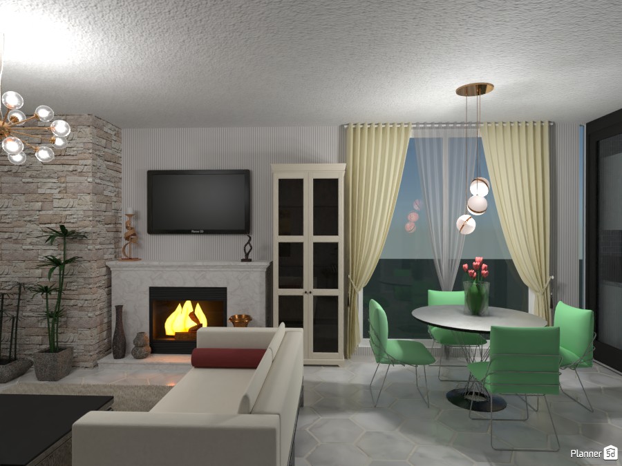 Гостиная --столовая #4445047 by Olga