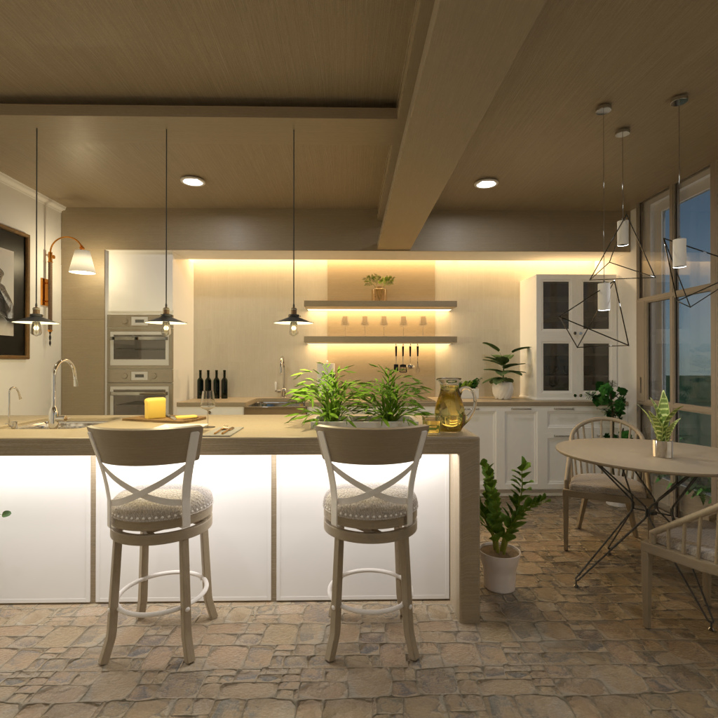 Brown and White Kitchen #11513244 by Editors Choice