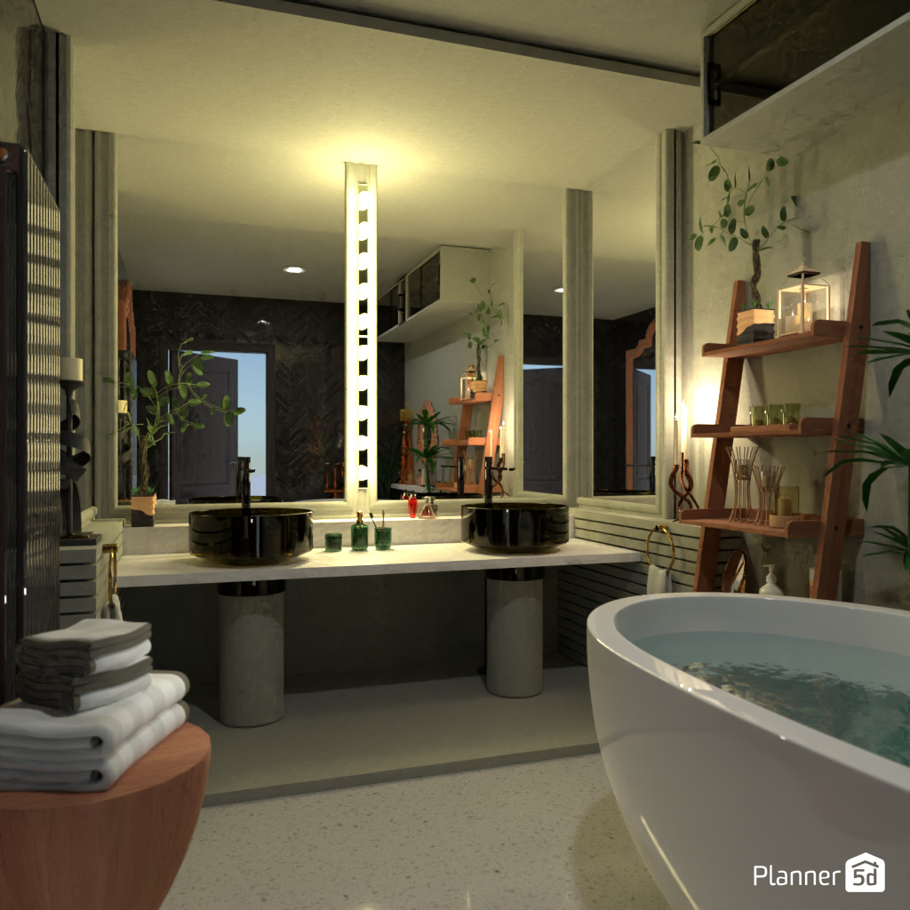 Bath with candles #19268248 by Editors Choice