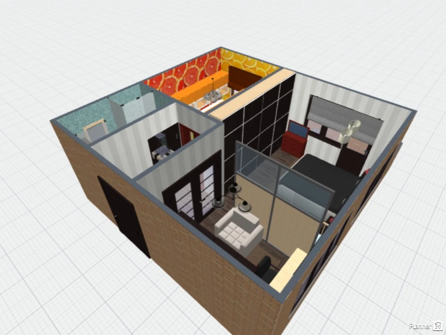 Квартира для молодой девушки - Free Online Design | 3D Floor Plans by Planner 5D