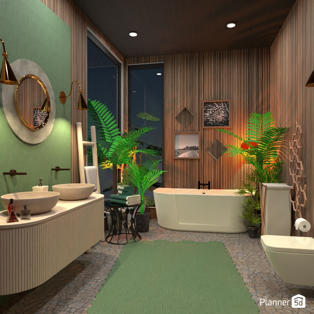 Natural bathroom #3376108 от Editors Choice