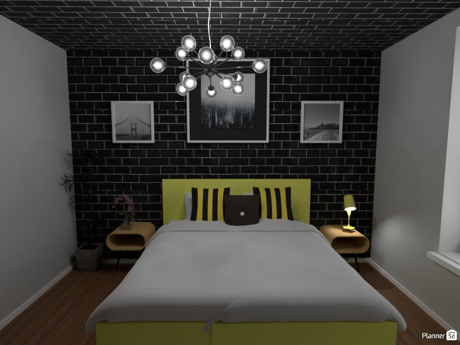 yellow and black bedroom 4520735 by Anonymous:):) image