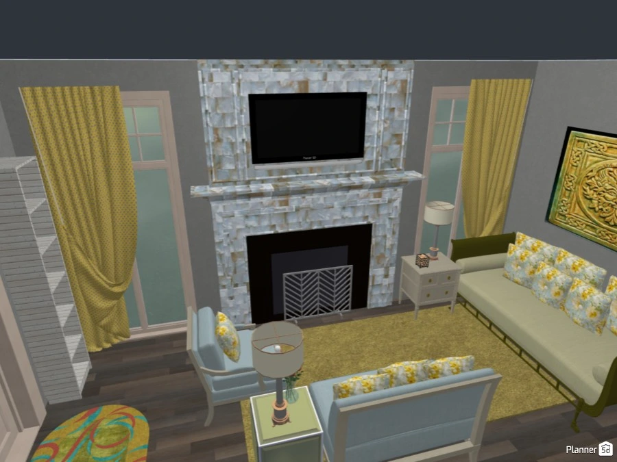 Efficiency Apartment in Blue #79260 by Cynthia Patillo