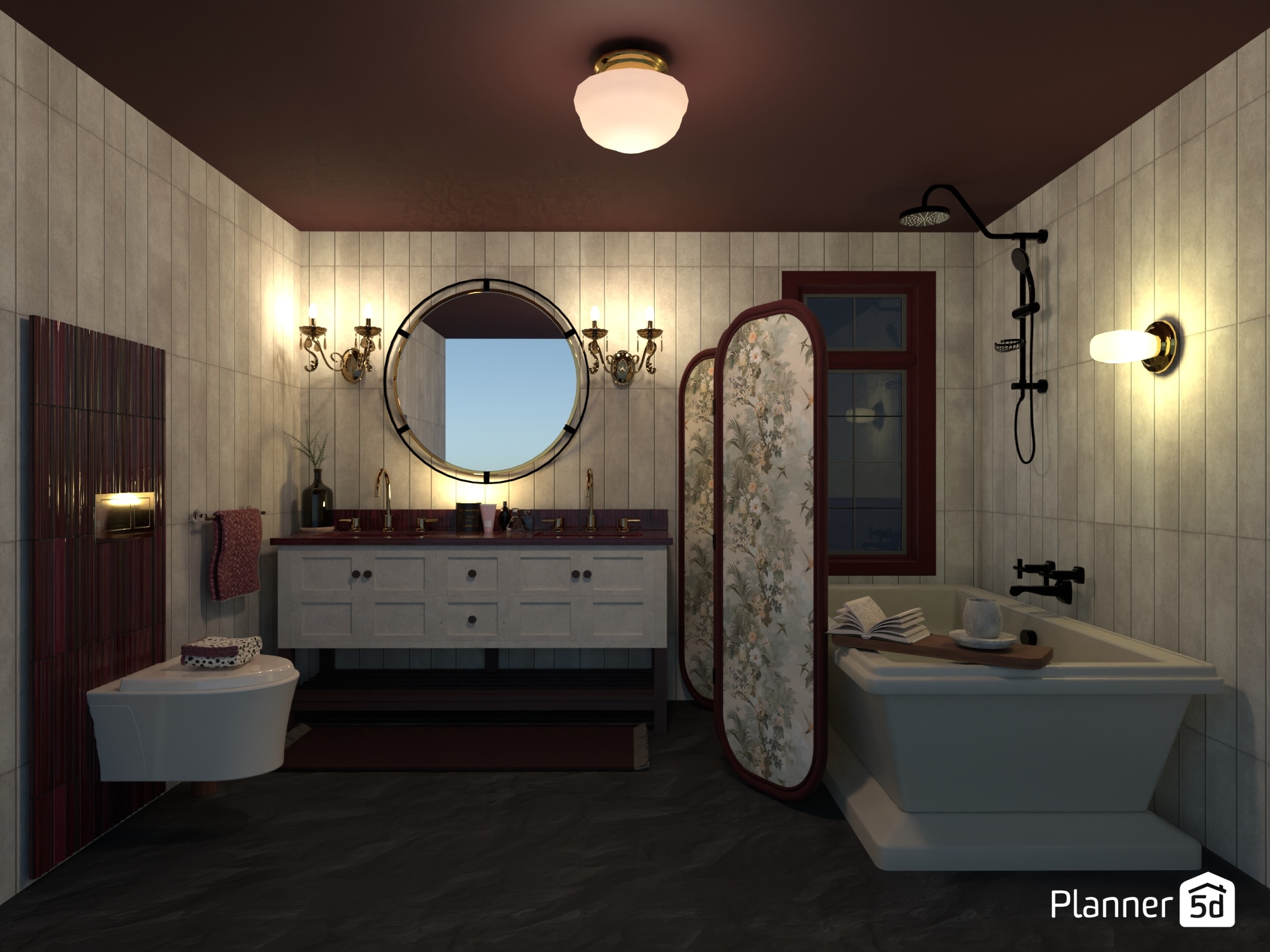 royal red bathroom #35005462 by Menna