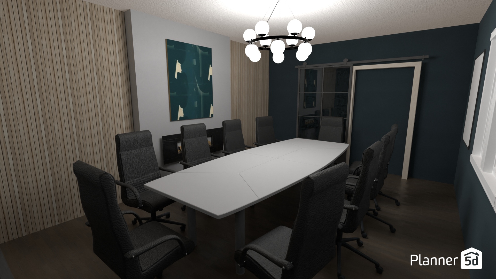 Gonzalez Conference Room Modern Fireplace #24631352 by Sidekick Designs NC LLC