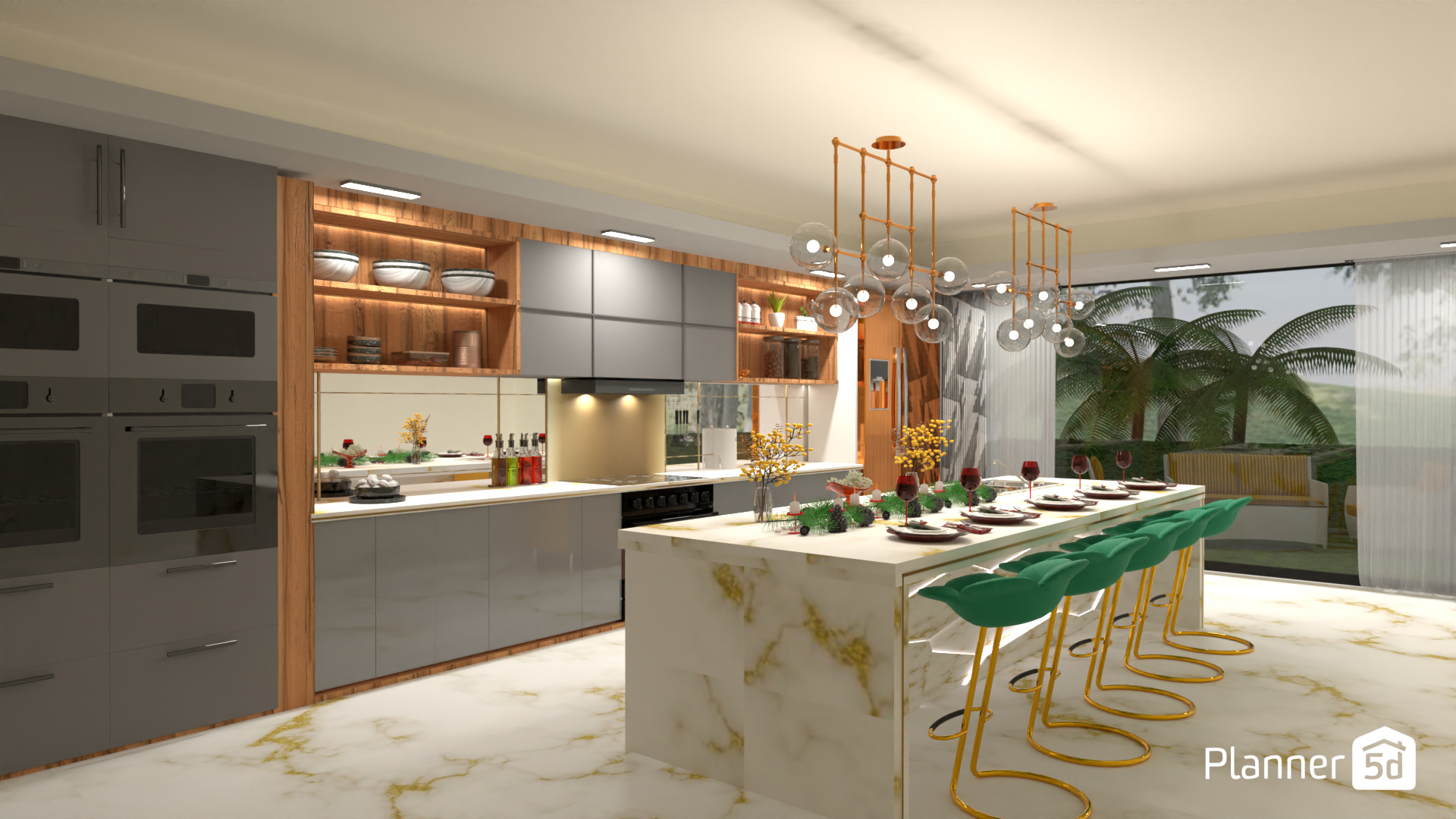 Luxury kitchen - dining room #15932759 by MariaCris