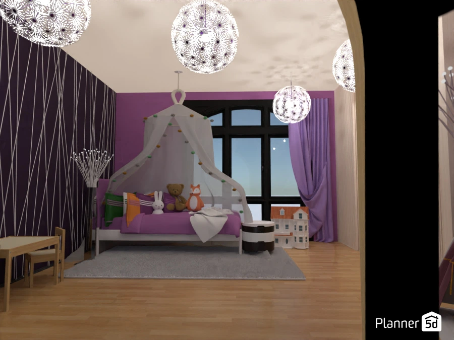 Purple Kid Bedroom #3084680 by MichyItaly