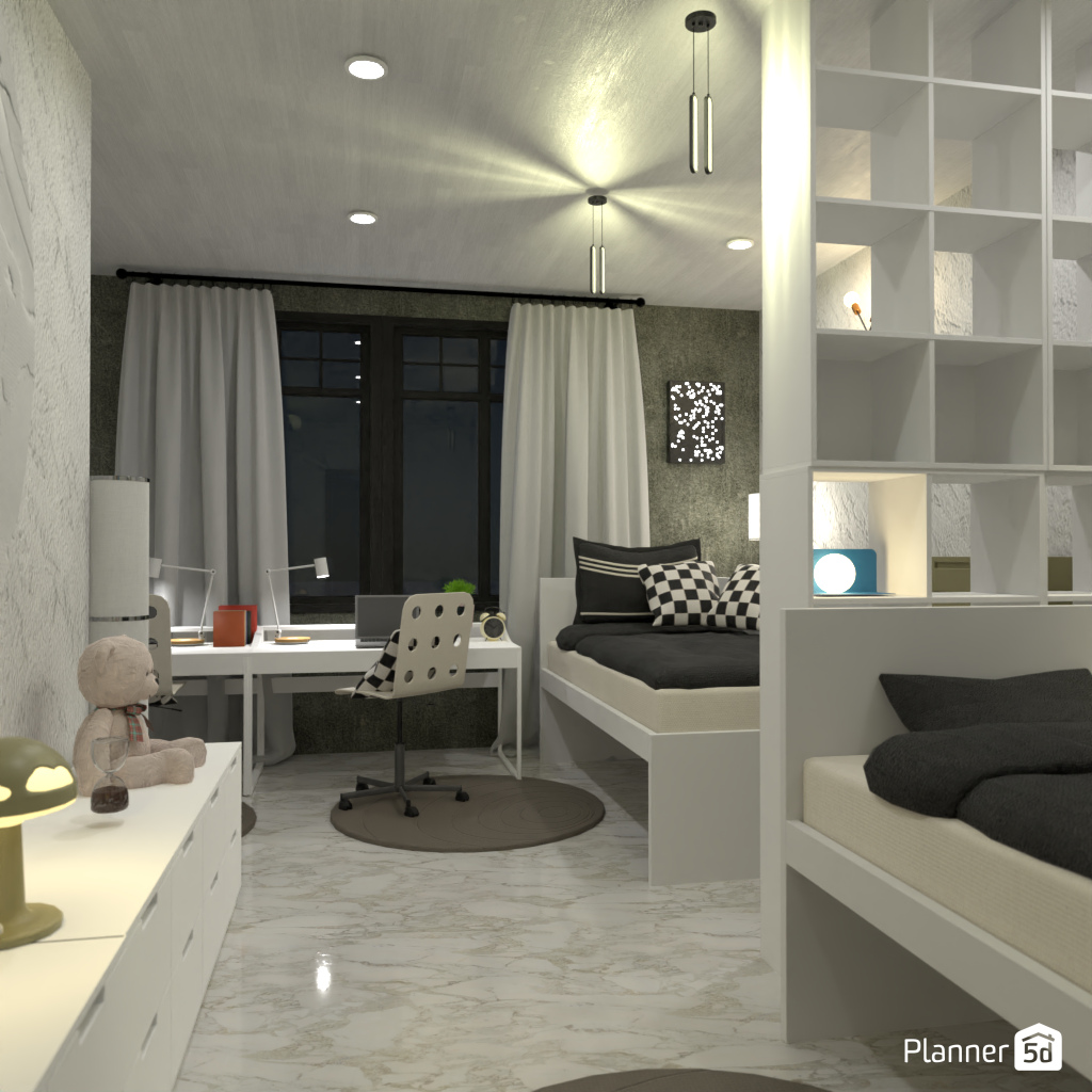 Bedroom for twins #18981320 by Editors Choice