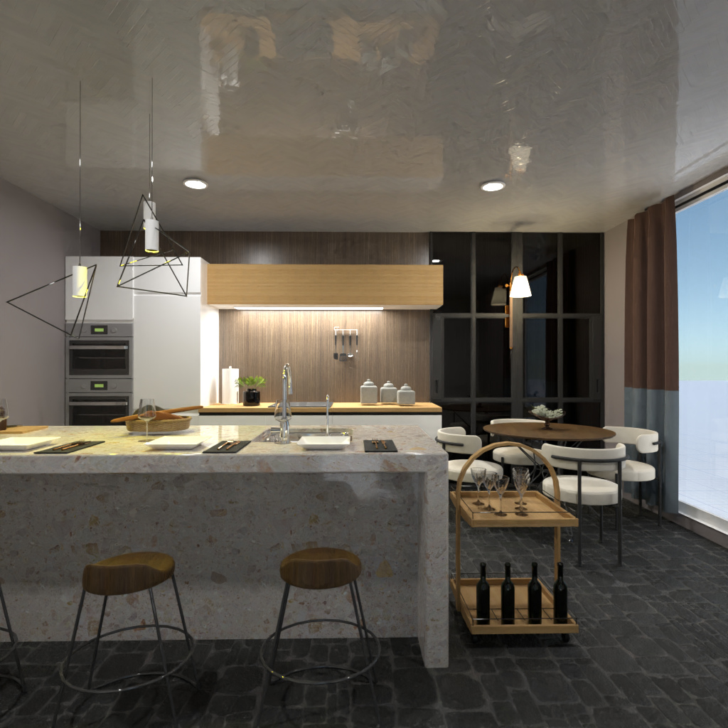 Brown and White Kitchen #11544856 by Editors Choice