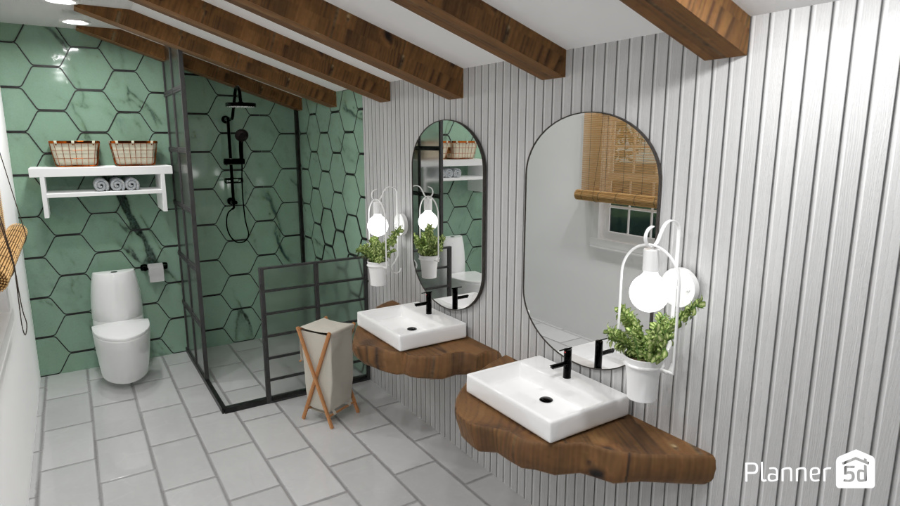 Banheiro estilo fazenda #6668858 by Luana