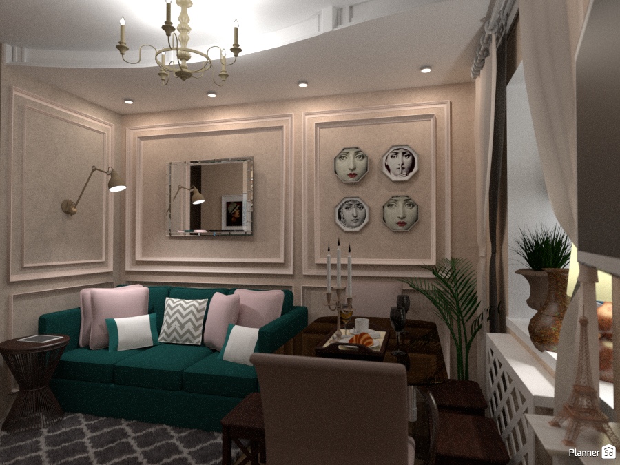 Гостиная+кухня+столовая #1702164 by Elena Strenova