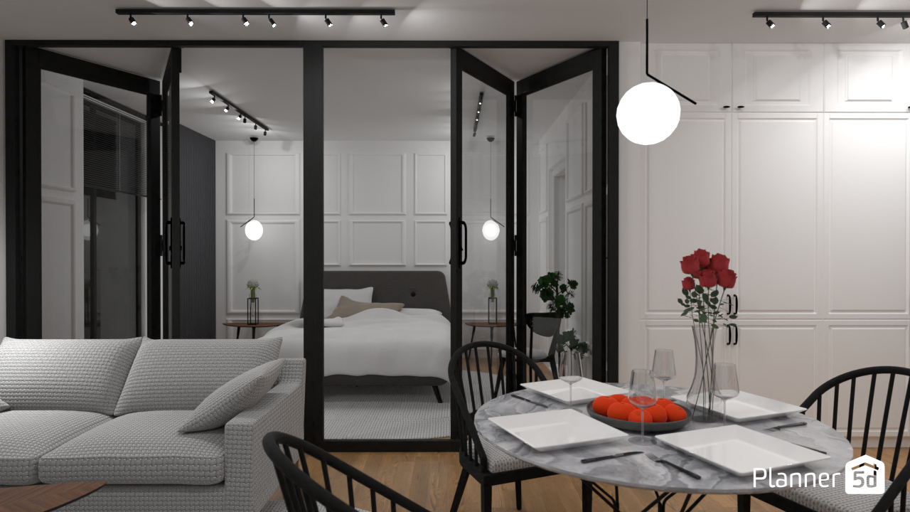 Modern Classical Living room + Bedroom #9710268 Por Monika