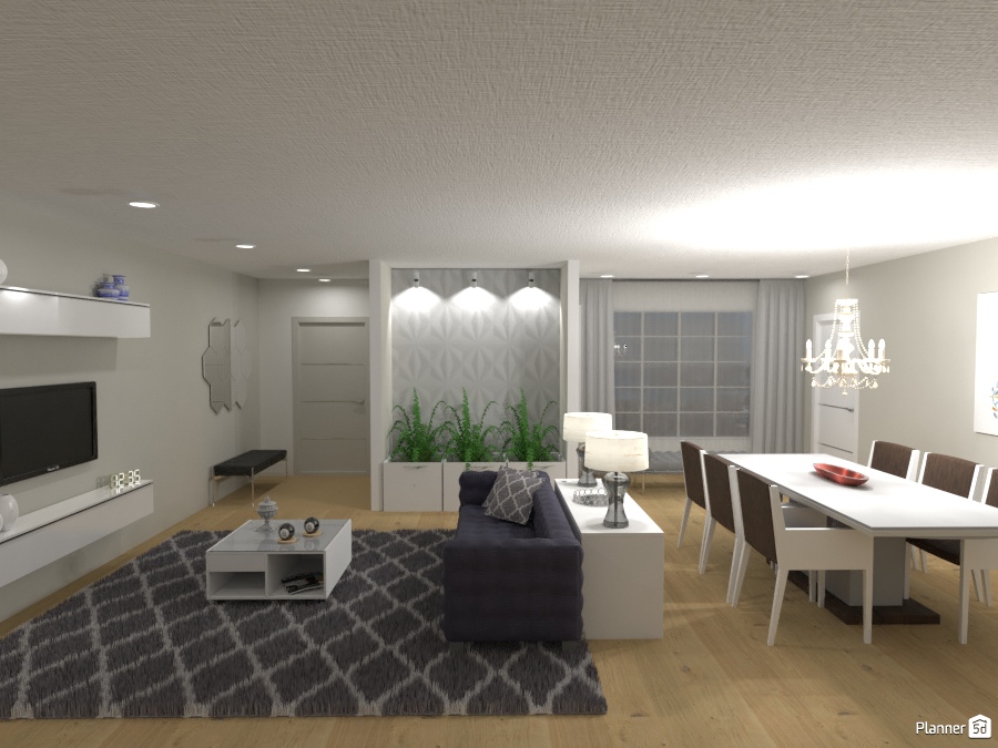 Sala de estar/ jantar moderna #2206300 by Michelle Silva