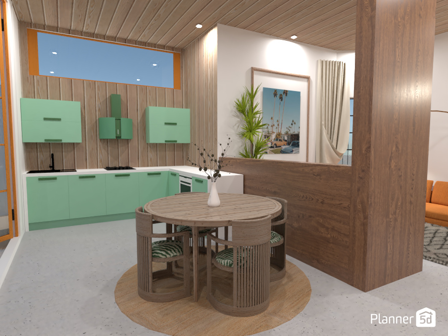 Palm Springs House - Maximalist Kitchen Dinning Room #6770442 by Ana G