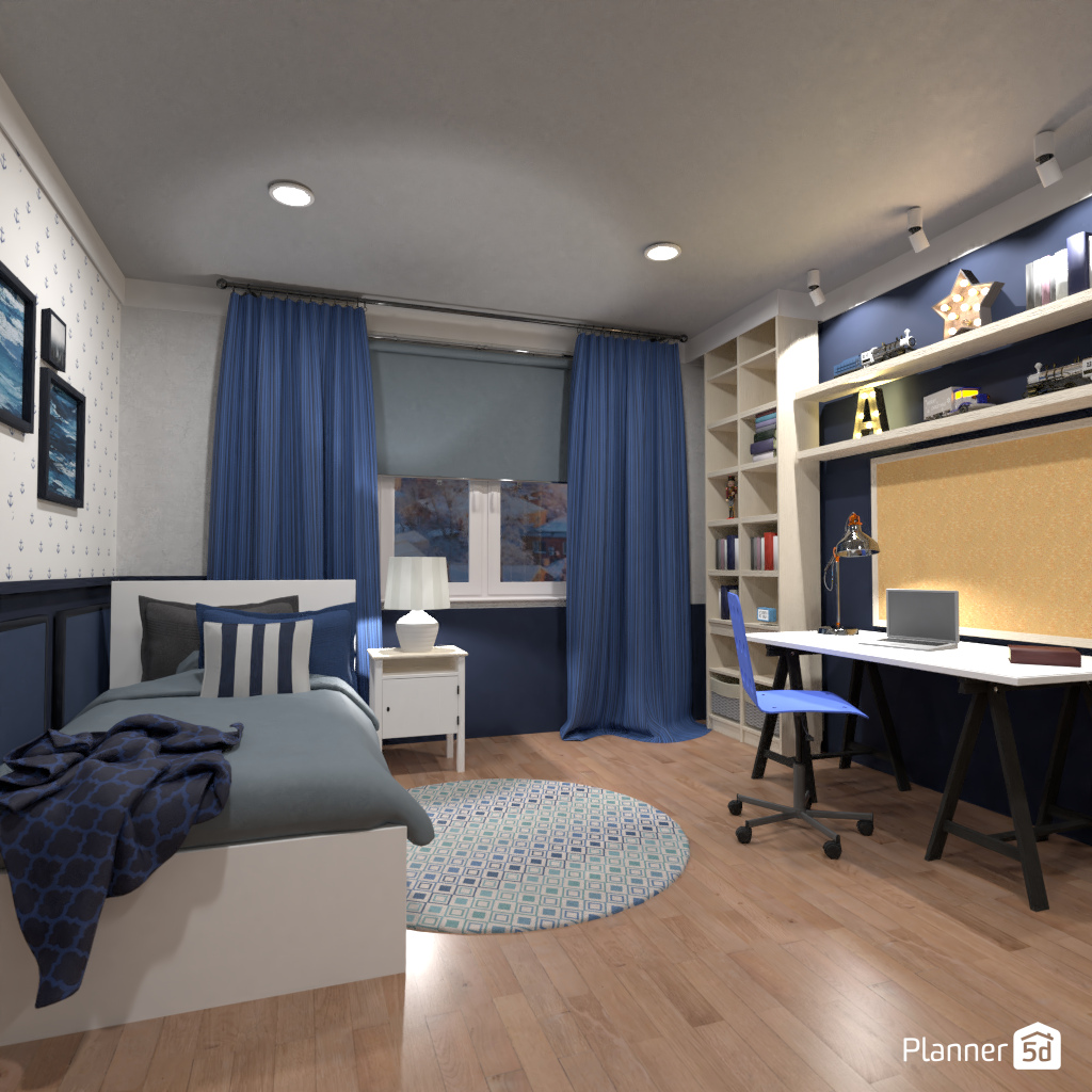 Blue children's bedroom #6190953 by Natasha