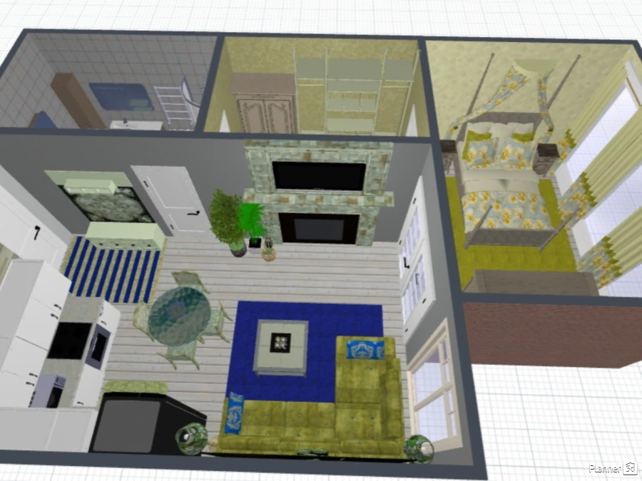 Colorful Small Apartment #3001532 by Cynthia Patillo
