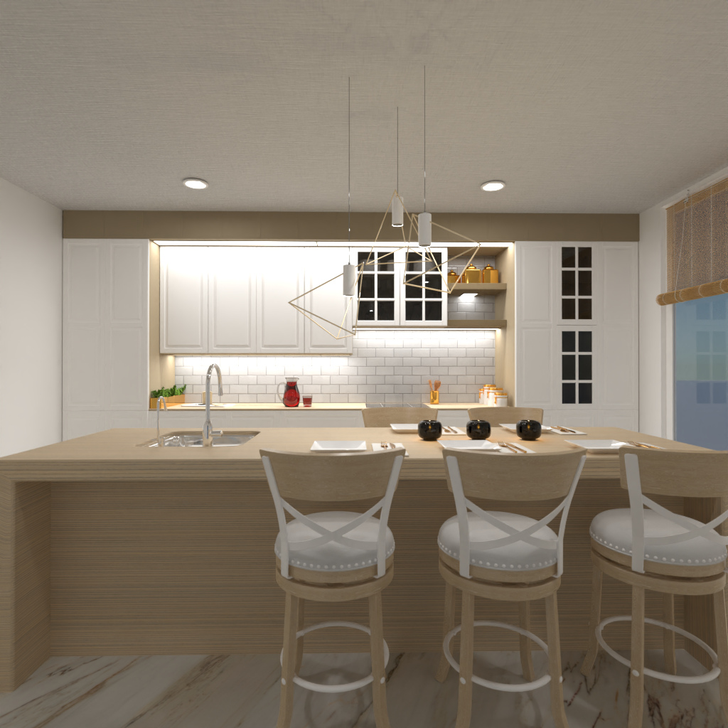 Brown and White Kitchen #11539520 by Editors Choice