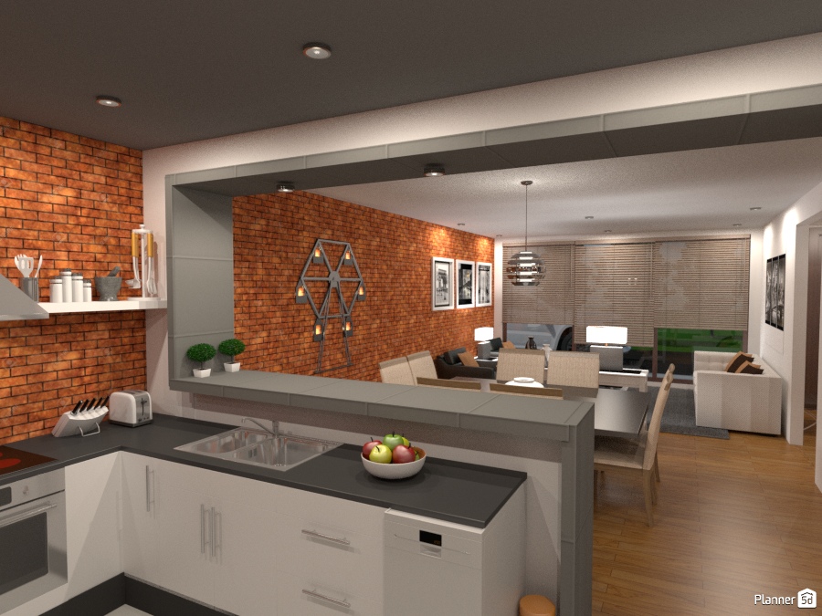 Modern in Brick #1331067 by Michelle Silva