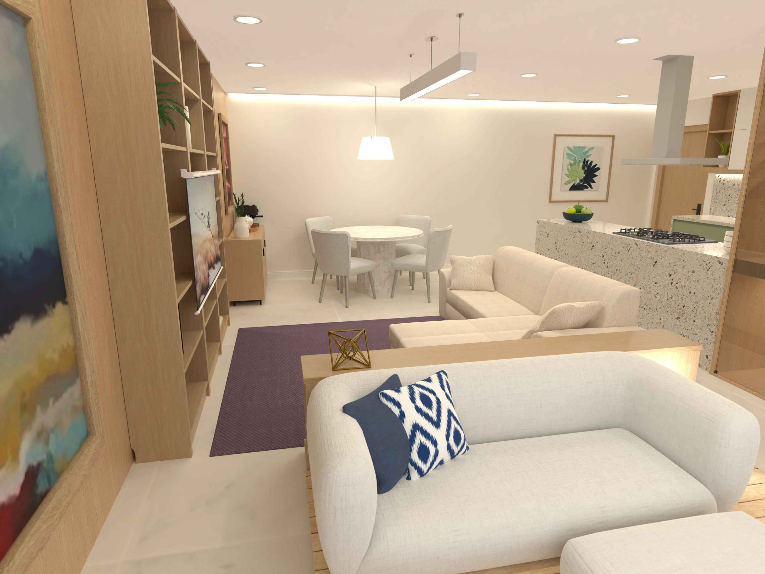 Modern Apartment: Integration and Comfort in One Space #3109916 by Helena Dinis Interiores