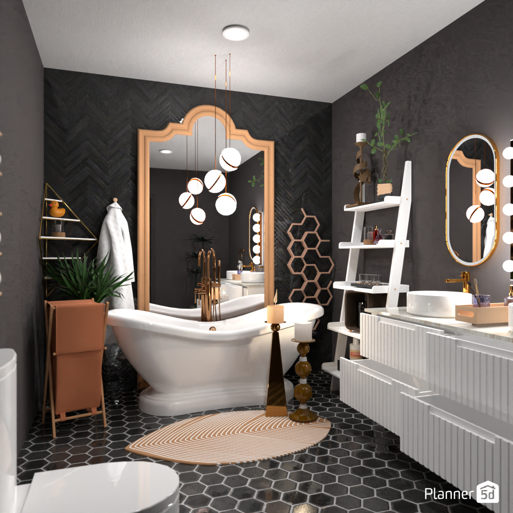 Bath with candles #19209296 by Editors Choice