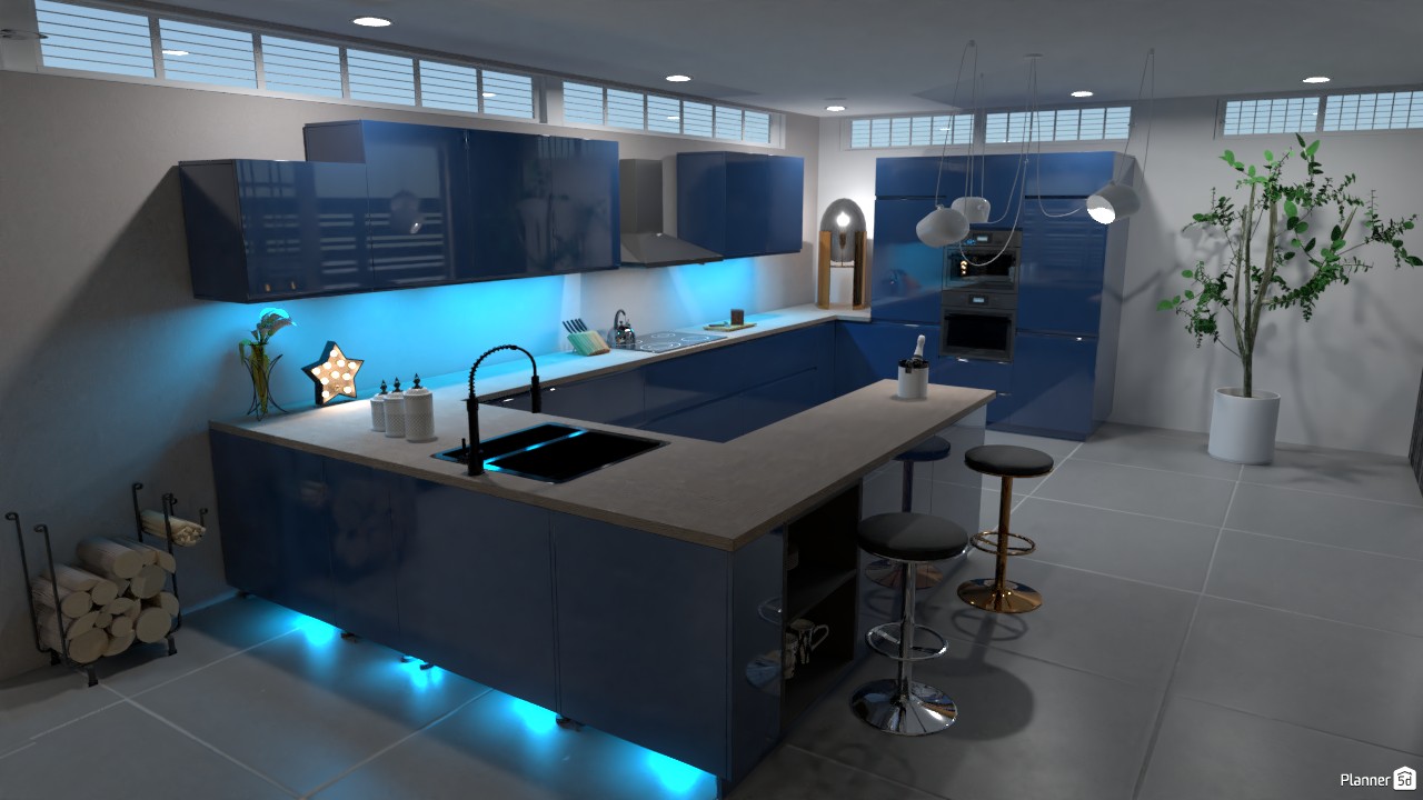 Master Kitchen design Interior - Free Online Design | 3D House Ideas ...