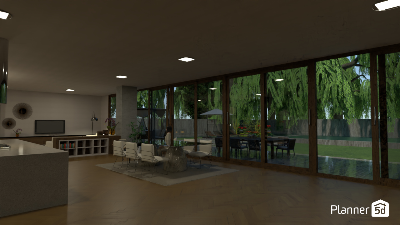 dinning room to garden and swimming pool area #3332224 by Liselot Anna