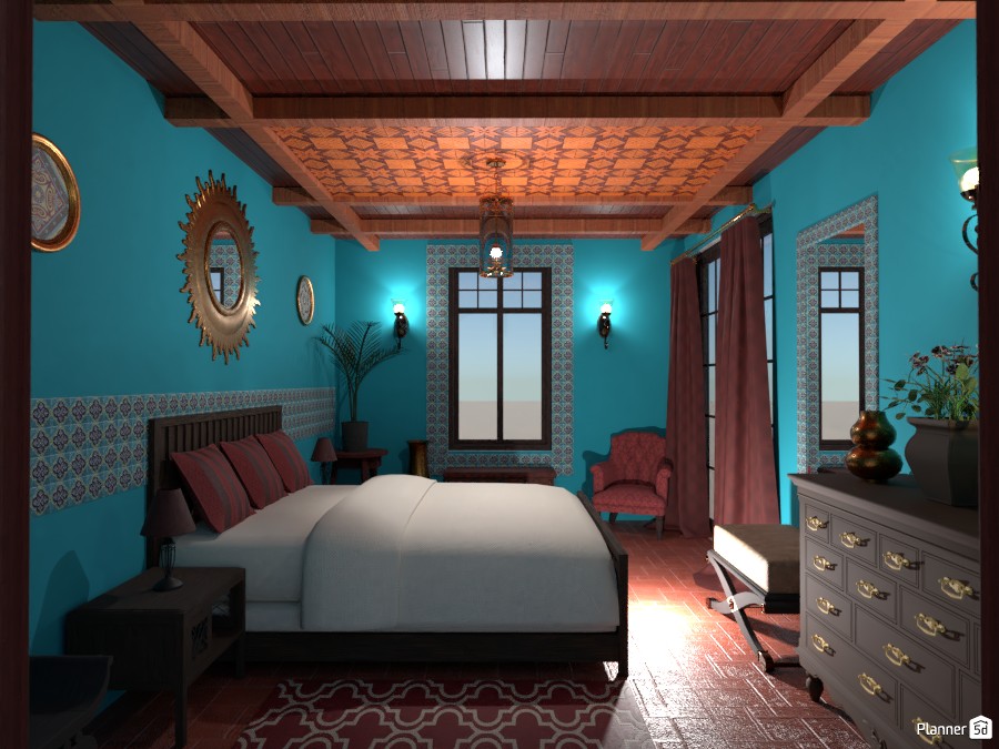 Turquoise Moroccan room copy #3804956 by Rita