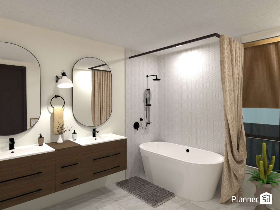 Family Bathroom - Free Online Design | 3D House Ideas - by Planner 5D
