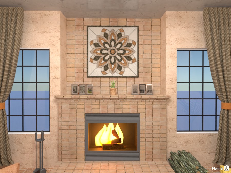 Contest room with fireplace 2 #5480725 by Rita