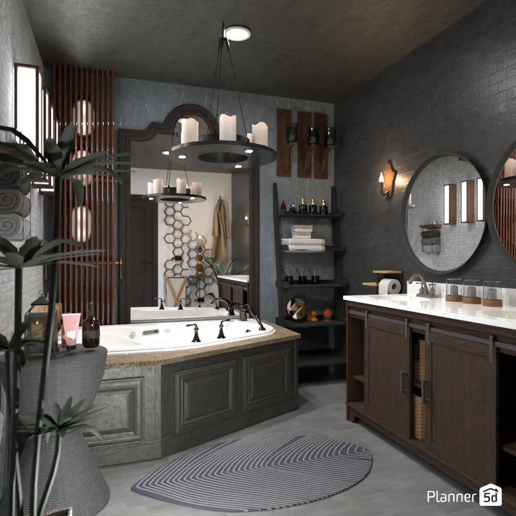 Bath with candles #19218928 by Editors Choice