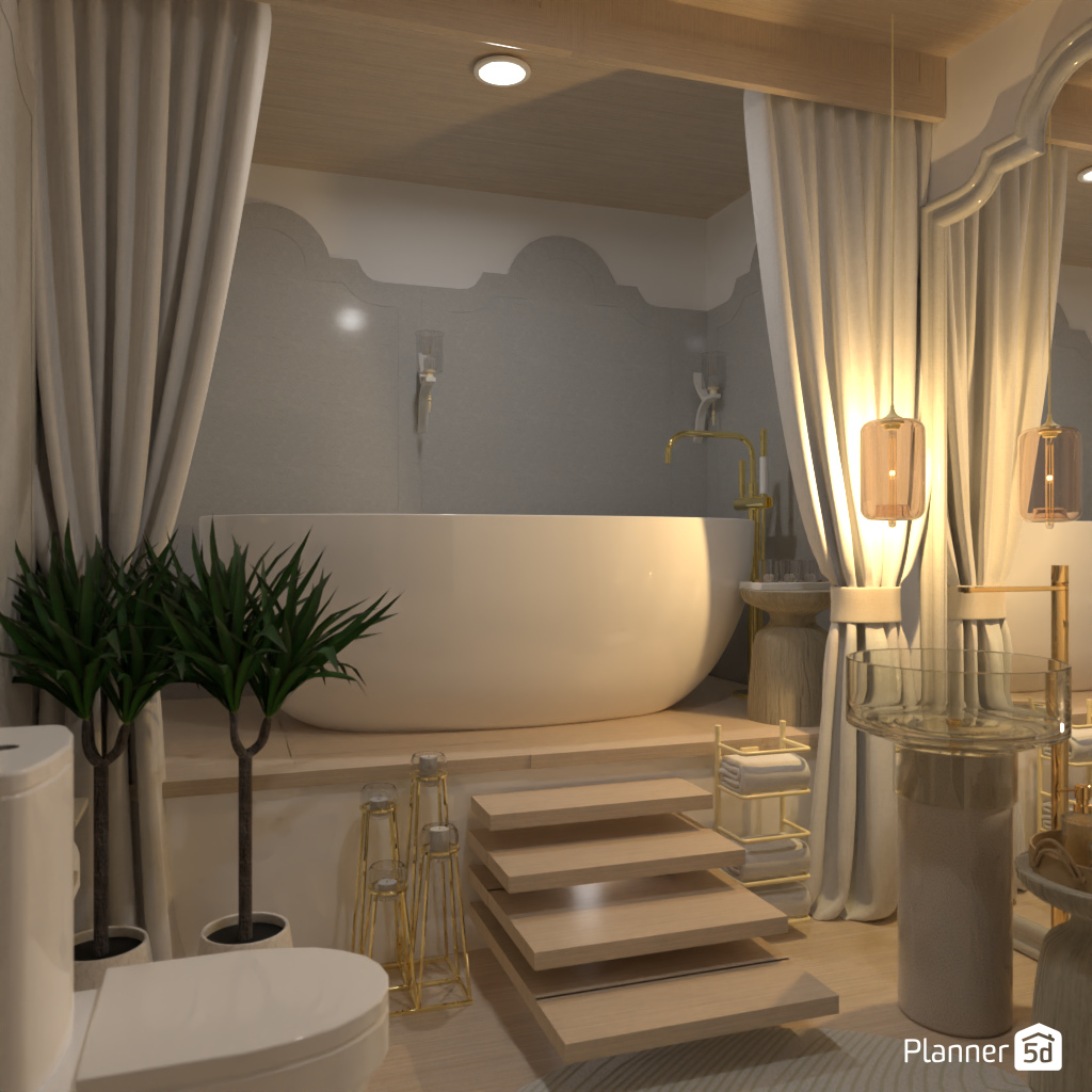 Bath with candles #19225400 by Editors Choice