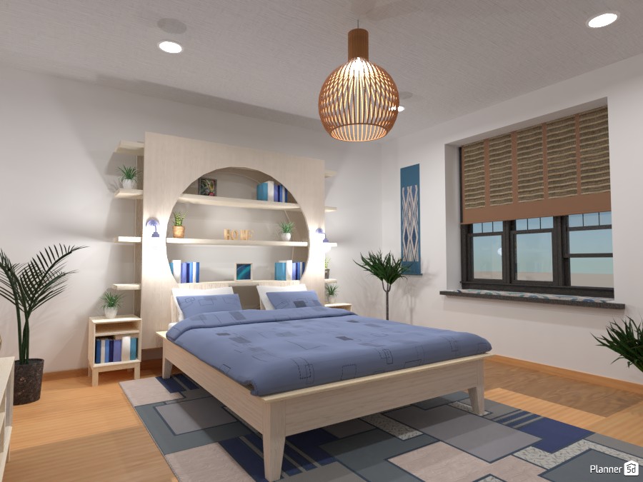 Blue bedroom by the lake or seaside :) #4116596 by Gabes