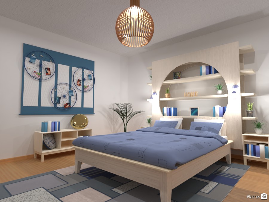 Blue bedroom by the lake or seaside :) #4116604 by Gabes