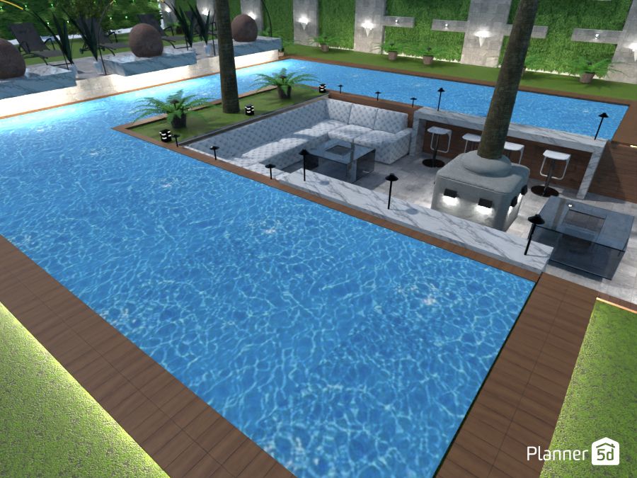 Backyard Swimming Pool #7275842 by BLAUHAUS