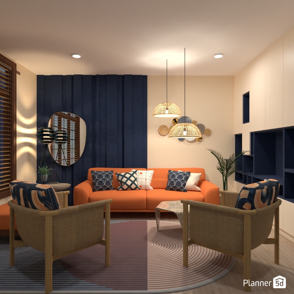 Orange sofa #24649560 by Editors Choice