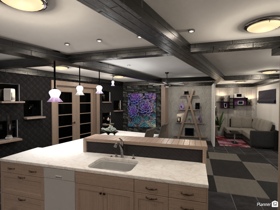 Kitchen and living area #2021568 by Wilson